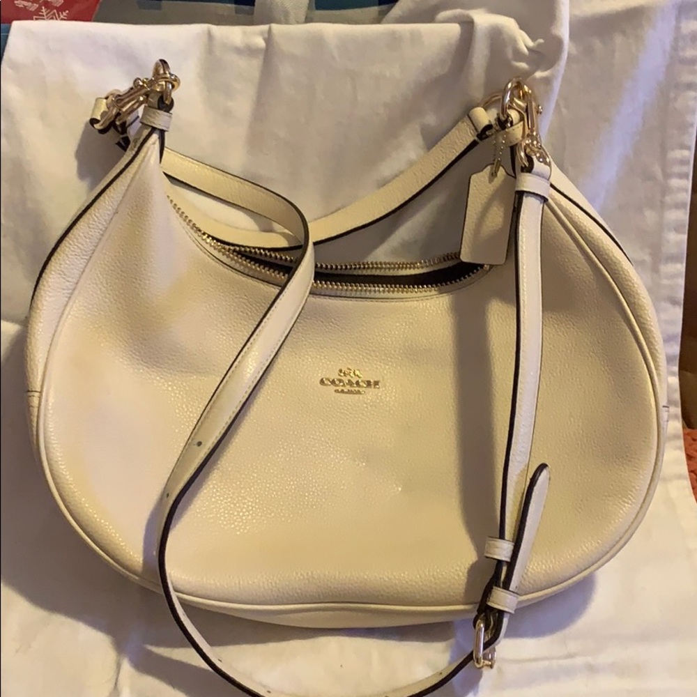 Coach white handbag